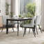 49cm H Linen Upholstered Full Back Accent in Grayish White