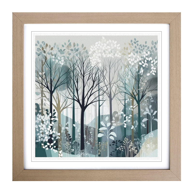 Winter Forest No.2 - Framed Print, Oak