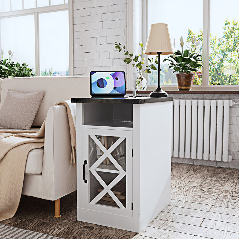 Table de bout avec table de chevet et tablette réglable