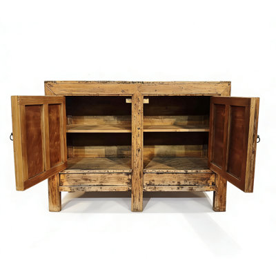 Aged Poplar Double Cabinet