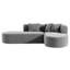 Canapé modulaire confortable avec assise incurvée: tissu d'ameublement doux, 4, l 107,5 po x l 72,5 po x H 28,5 po, canapé modulaire en chenille pour salon, 4 pièces, tissu d'ameublement en tissu-1516237780