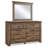 Trinell Full Bookcase Storage Bed, Dresser, Mirror, Chest and 2 Nightstands
