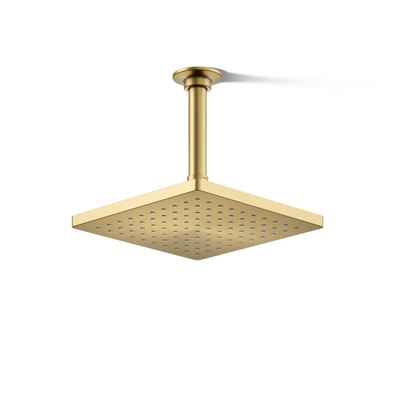 Honesty 8" Single-Function Wall or Ceiling-Mount Square Rainhead, Square Rain Showerhead 2.5 GPM