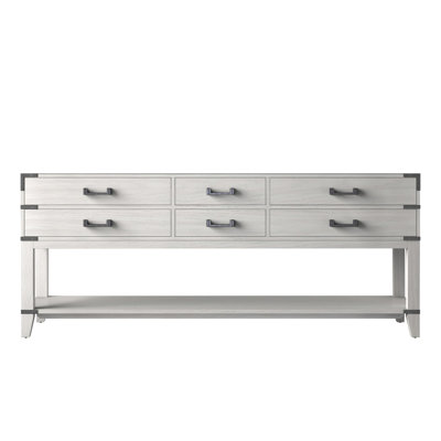 Meuble-lavabo double en chêne blanc 80 po X P 22 po D