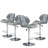 Swivel Upholstered Adjustable Height Counter Stool with Metal Frame