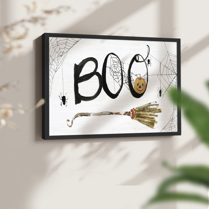 Boo - Imprimé encadré - Restickable, H 11 po x l 14 po, Noir, noir, noir, noir