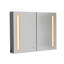 40 po X P 30 po Grande armoire à pharmacie rectangulaire en aluminium avec miroir H H