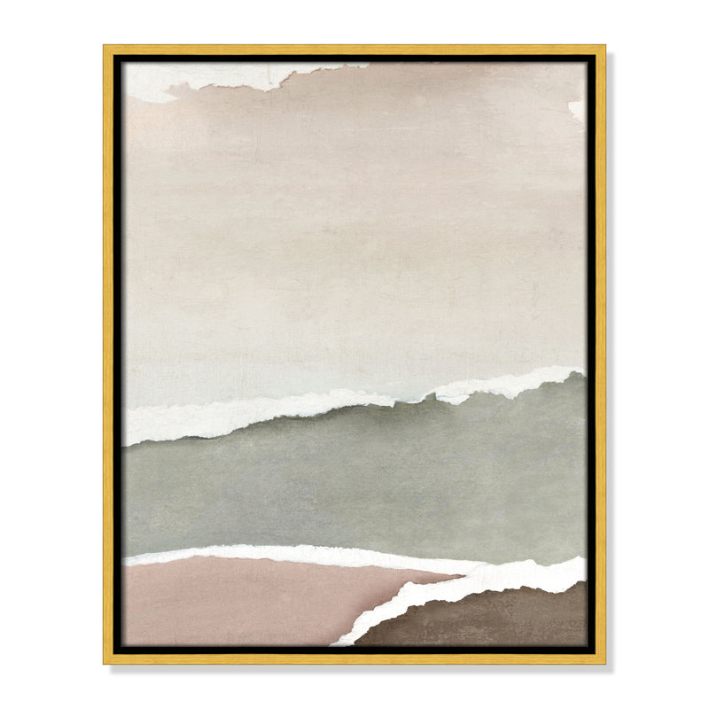 «Torn Whispers II» par Emma Peal, H 21,5 po x l 17,5 po, Flotteur doré