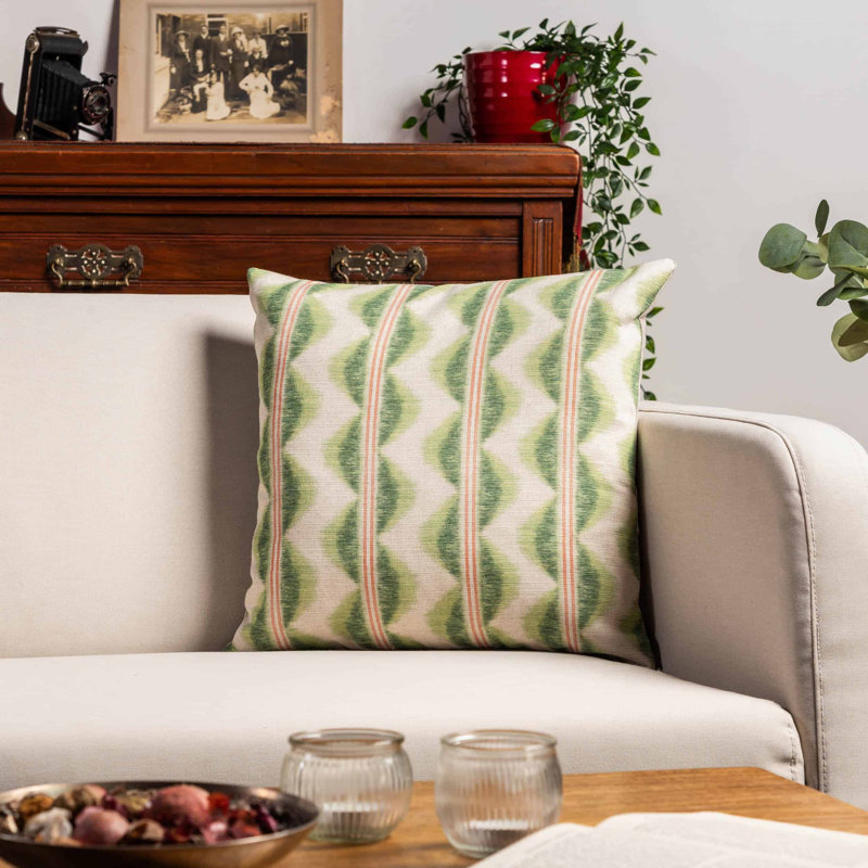 Striped Cushion, 43x43cm, Feather filled