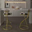 Tabourets de bar modernes rembourrés en forme de S (ensemble de 2)-31965175