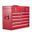 Boîte à outils 20,3 po en métal avec tiroir Boîte à outils en acier portable avec loquet en métal et serrure pour le garage, la maison et l'entrepôt (rouge, 20,3 po x 8,7 po x 16 po)