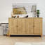 Buffet 59 po en bois avec 4 portes