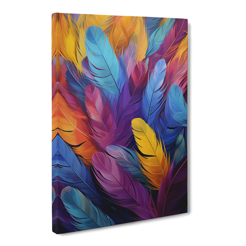 Feather Colour Field - Print, 60cm H x 40cm W x 3cm D