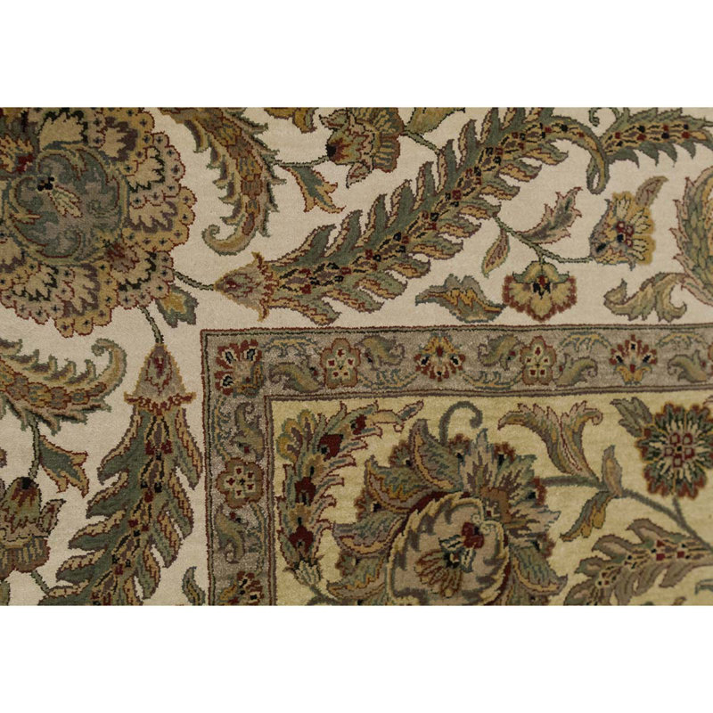 Tapis oriental brun / blanc noué à la main