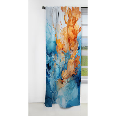 Dominica - Abstract Collages Curtain - Blackout Abstract Curtain - 1 Panels
