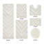 Ensemble de tapis pour salle de bain 6 pièces Annaclara Premium 100% coton 1990 GSM-728313868