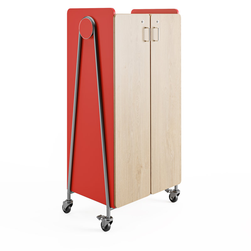 Casier 6 roulettes Whiffle, Rouge