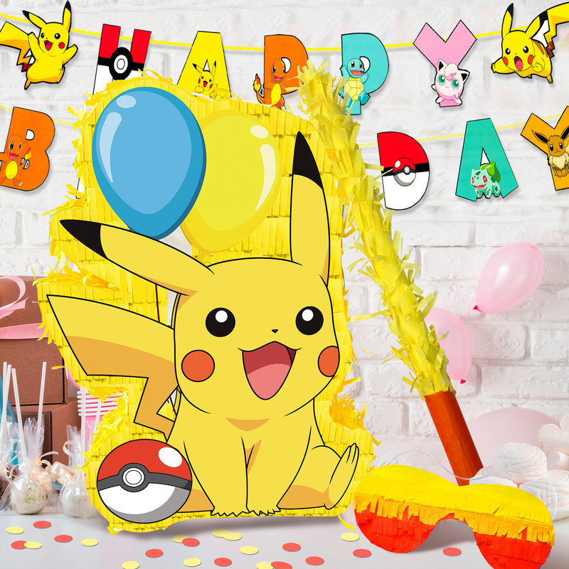 Ensemble de 4 décorations de fête pour anniversaire Pinata