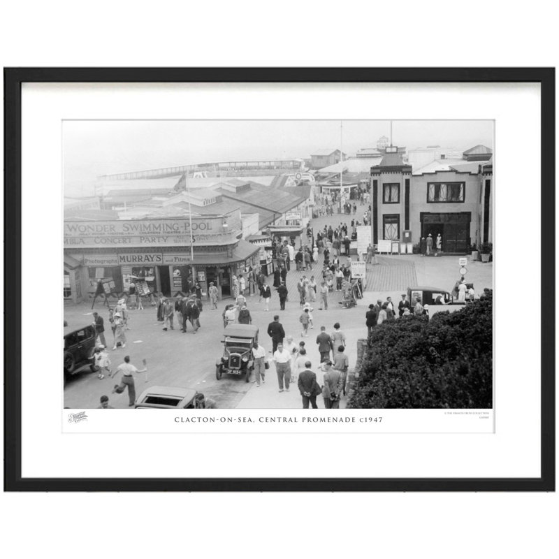 Clacton On Sea, Central Promenade C1947 by Francis Frith - Single Picture Frame Print, 28cm H x 36cm W x 2.3cm D