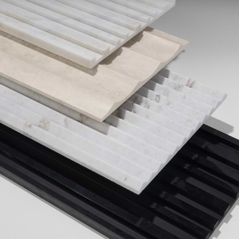 Stonework Ivory Travertine 12x24 3D Vein Cut Tile, Barcode 3D Polished/Honed