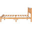Structure de lit plateforme en bois grand format - Tête de lit en bois massif sans sommier requis Installation facile et chêne