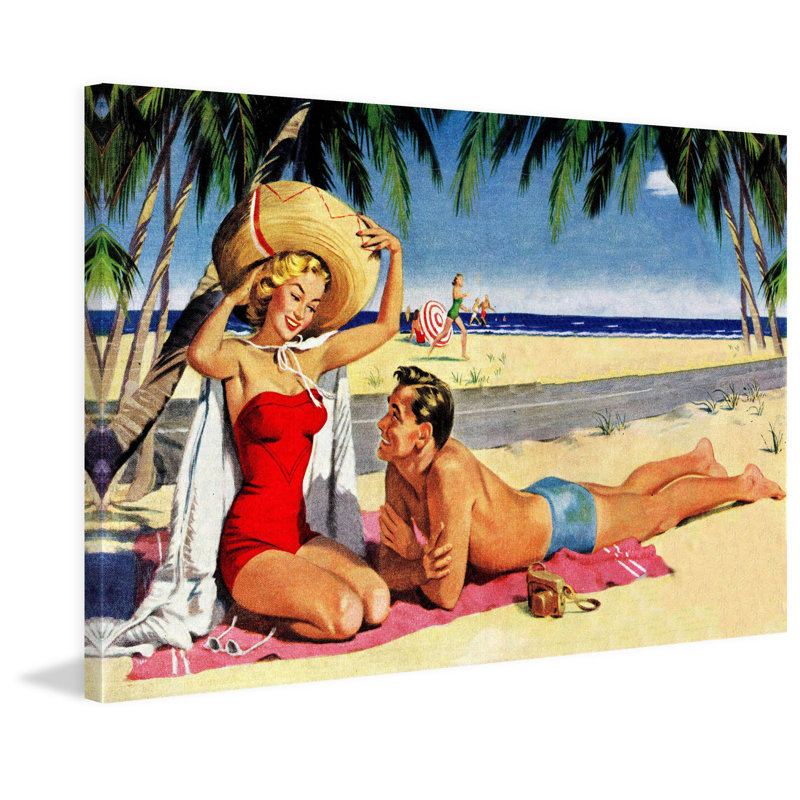 « sun protection », reproduction d’art sur toile tendue, H 16 po x l 24 po x P 1,5 po