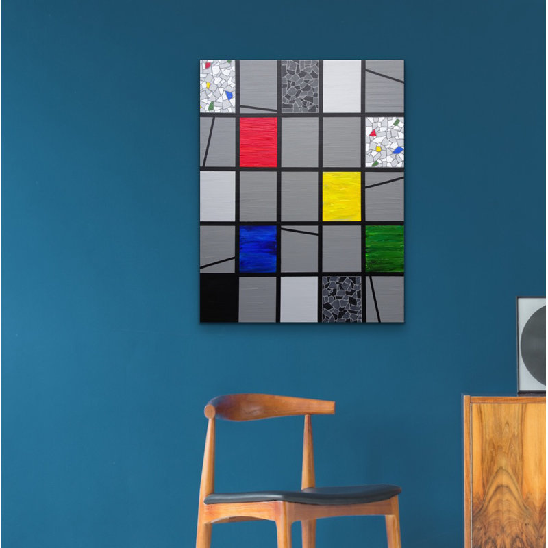 Mosaic Color Grid: The Dance, Structure & Movement Painting by Eddie Bruckner