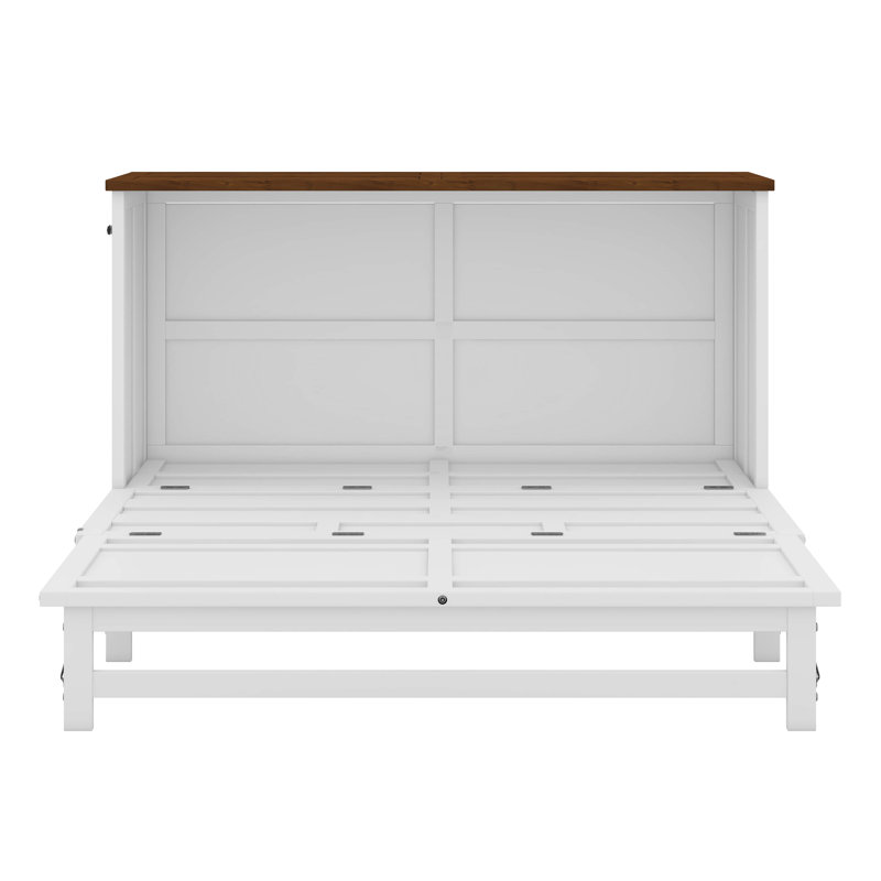Leshun Queen Murphy Bed Chest With Charging Station And Large Drawer