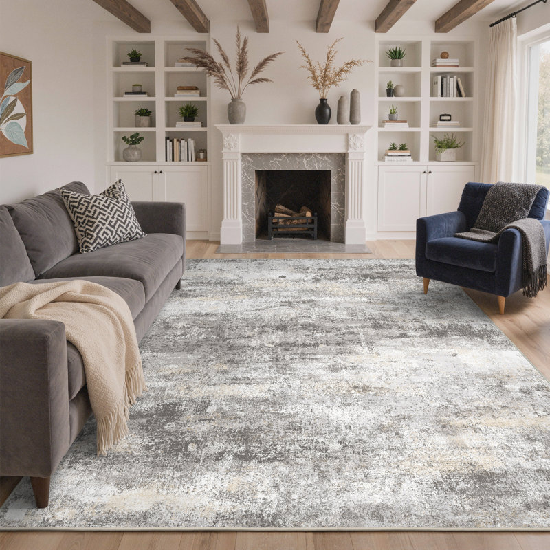 Tapis gris Pavelina, Beige, Rectangle 108 po x 72 po