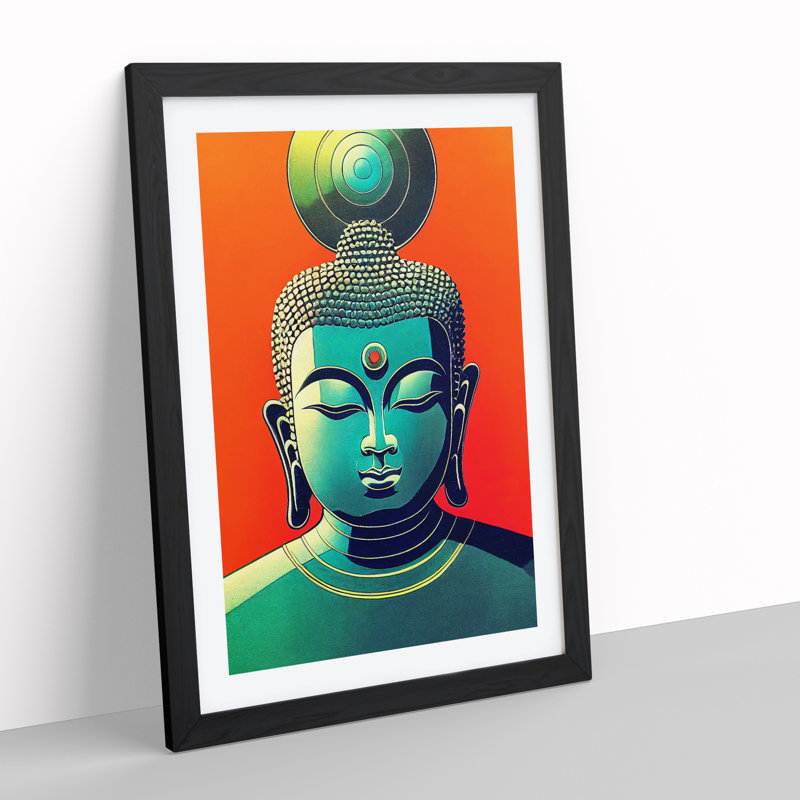 Wonderful Buddha - Single Picture Frame Print, Black Framed, 34cm H x 25cm W x 2cm D