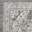 Tapis floral gris en polypropylène tissé à la main Ragheb-1990039622