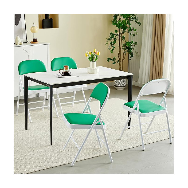 Crume Folding Chair (set of 4), Green