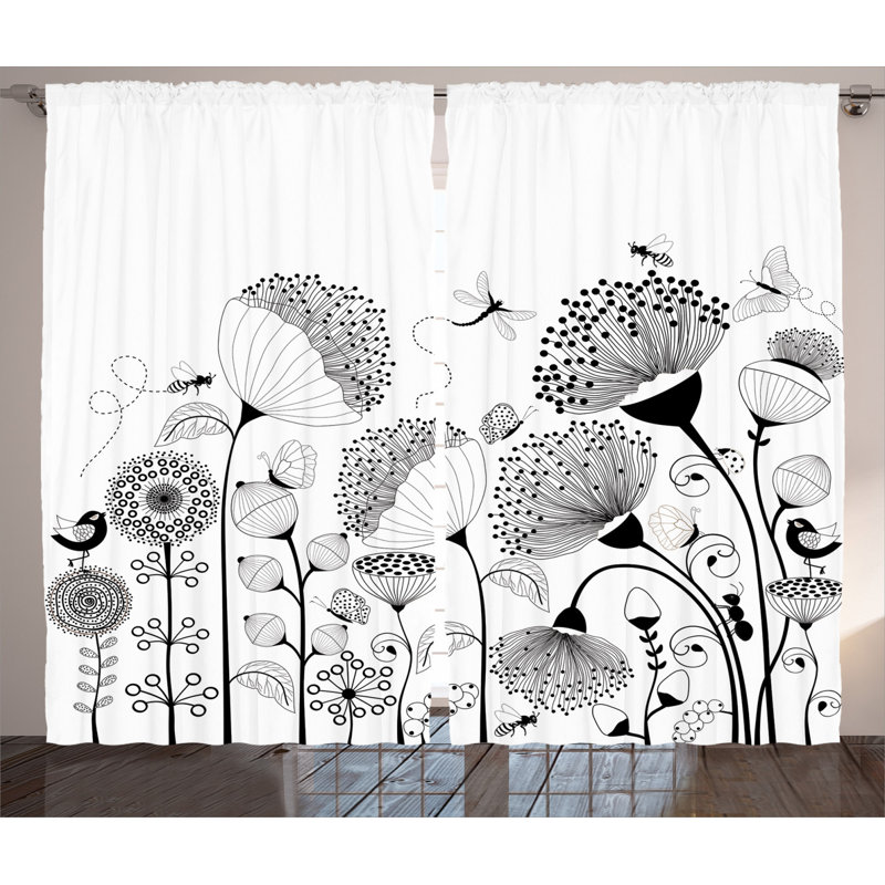 Semi-Sheer Rod Pocket Curtain Panels, 54" x 84"