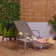 Sussex Sun Loungers and Table Set - 2 Garden Adjustable Loungers with 1 Side Table - Modern Design
