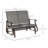 2-Person Outdoor Glider Bench，Patio Glider Loveseat Chair With Powder Coated Steel Frame，2 Seats Porch Rocking Glider For Backyard, Lawn, Garden And Porch, Mixed Grey-1854400442