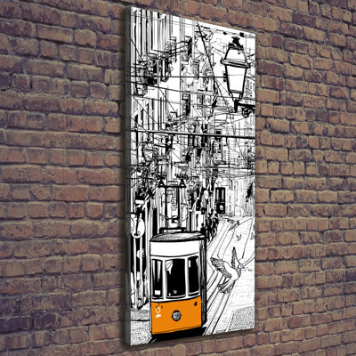 Tram In Lisbon - Wrapped Canvas Print