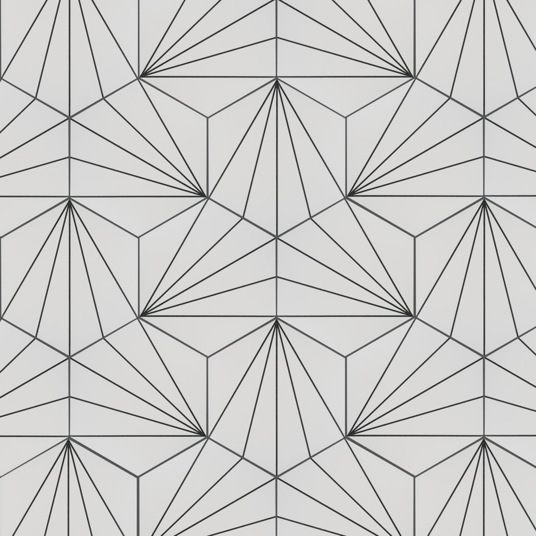 Aster 8.63" x 9.88" Porcelain Patterned Wall & Floor Tile Merola Tile