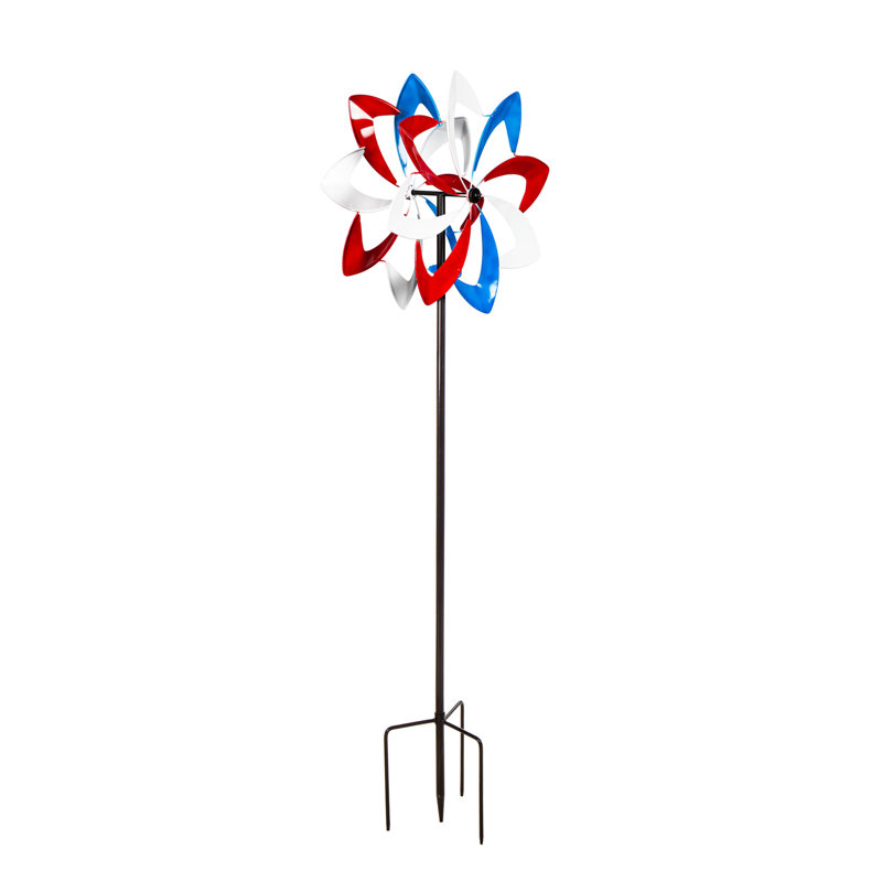 75"H Wind Spinner, Americana Blades