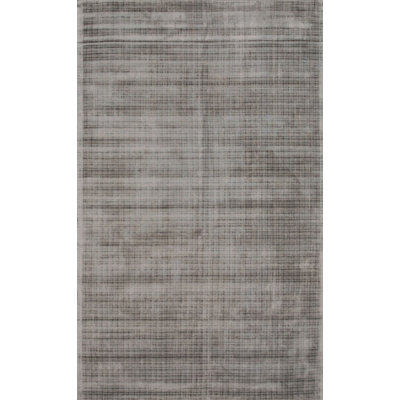 Gray Handwoven Wool Linen Texture Geometric Modern Contemporary Carpet Rug