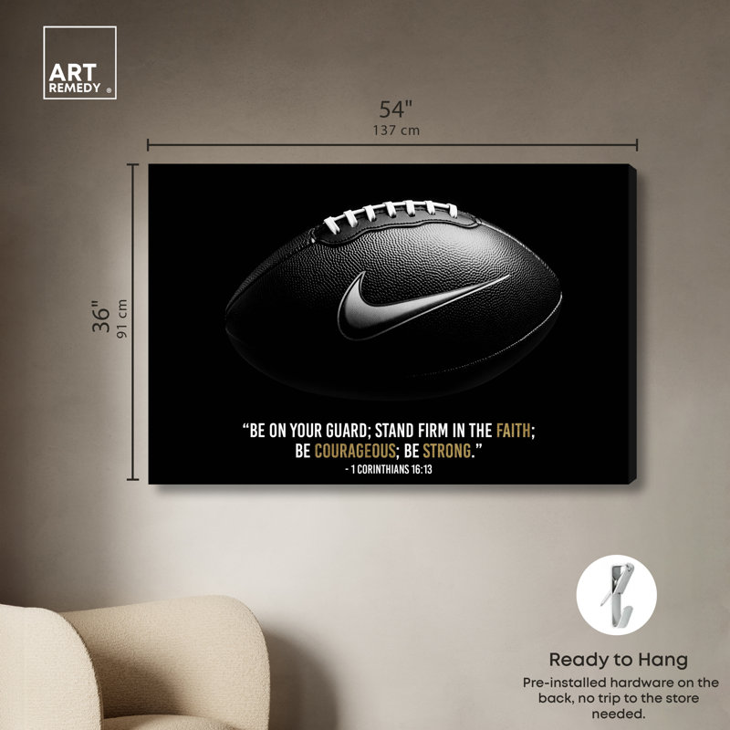 Art Remedy ferme dans la foi football, impression d'art sur toile, art graphique mural, 54 x 36, H 36 po x l 54 po