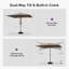  Parasol de terrasse carré 8 'x 8'-1419208635