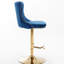 Tabouret de bar en velours bleu de 2 - dossier moderne, hauteur de siège réglable de 25 à 33 pouces pour îlot de cuisine et pub 25 tabourets, velours, dossier confortable