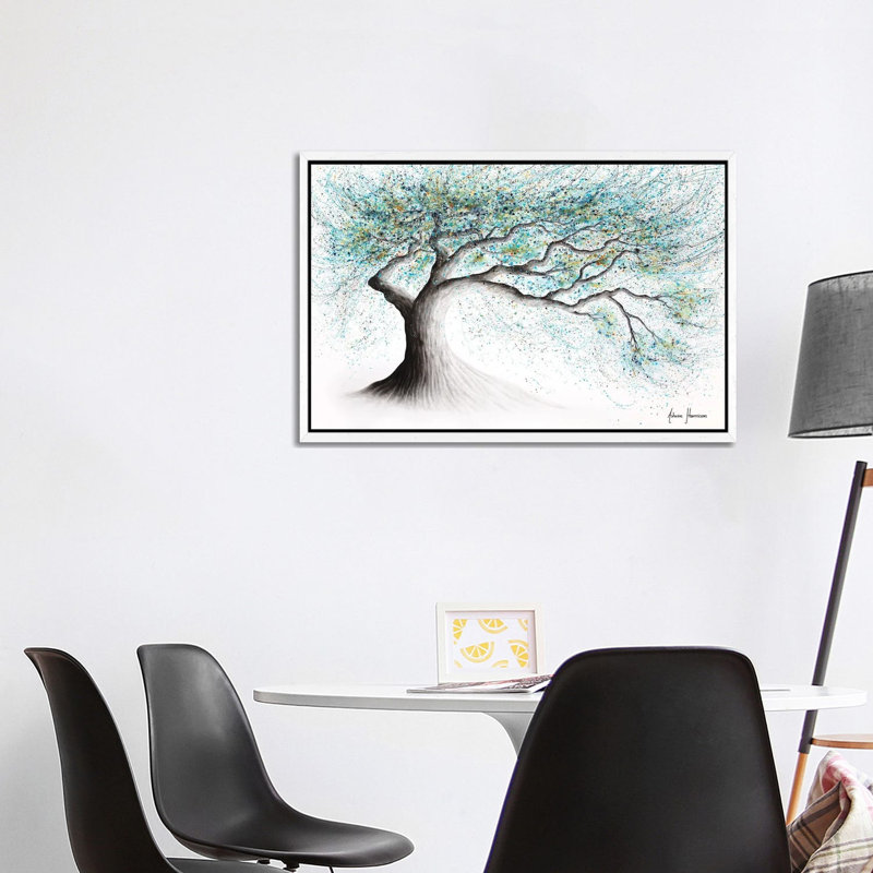 Lucent Lake Tree by Ashvin Harrison - Print on Canvas, White Framed, 101.6 cm H x 66.04 cm W