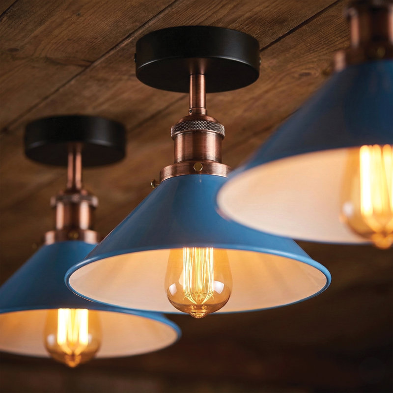 Semi Flush Mount, Blue
