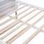 Grand lit plateforme avec rangement et tablettes gigognes TG, blanc