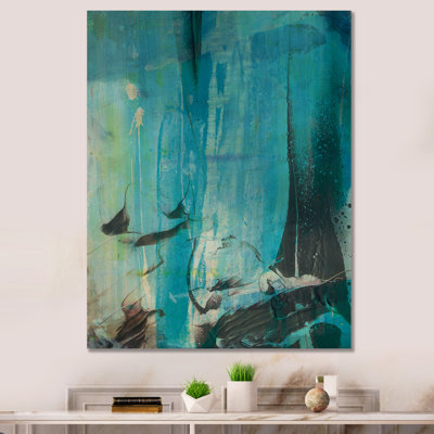Liquide, univers avec une touche d'or II - reproduction sur toile