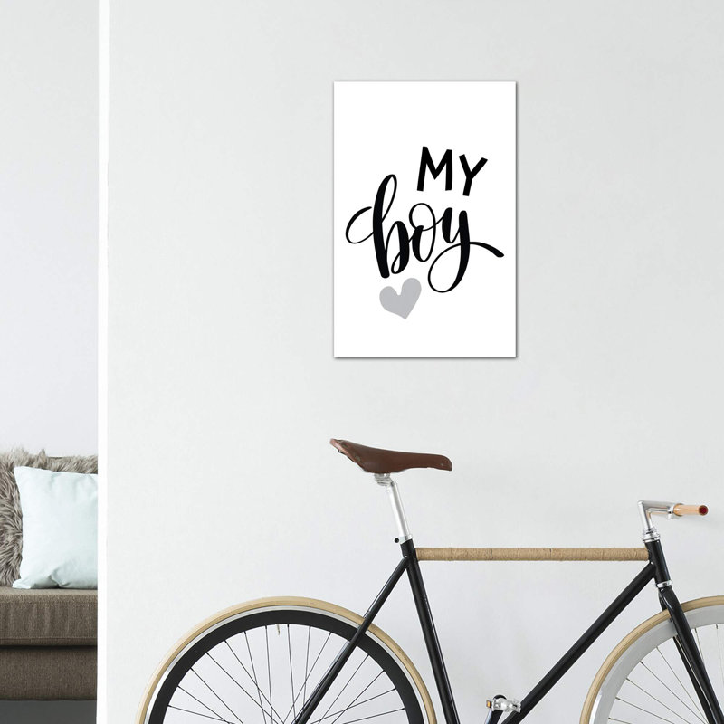 «My Boy», reproduction d'art textuel, H 26 po x l 18 po x 1,5 po, Pas de tapis, Toile tendue