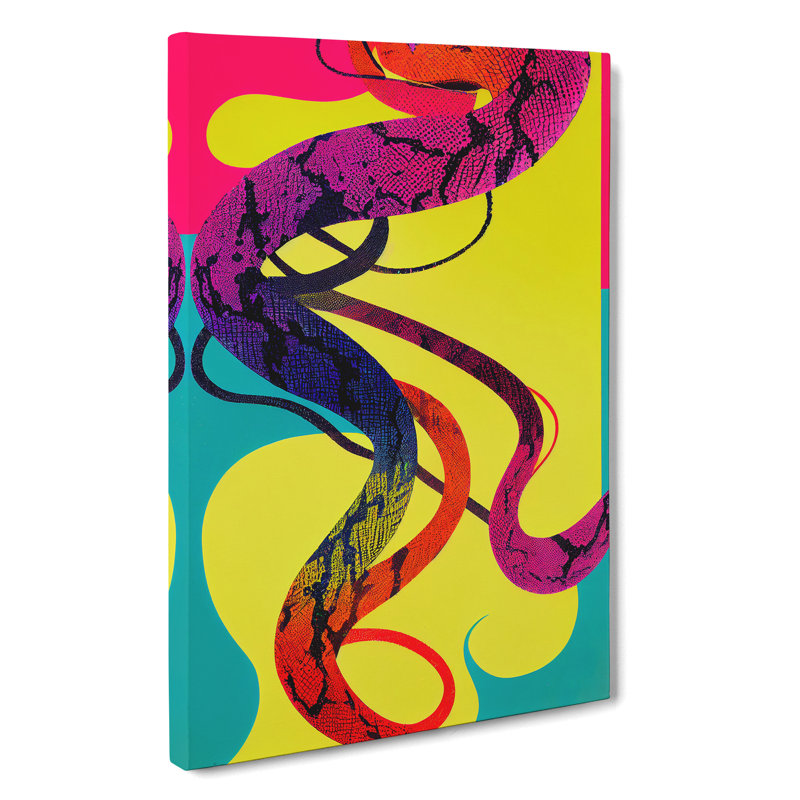 XC1022-1633X Colourful Snake Abstract - Wrapped Canvas Print, 50cm H x 35cm W x 3cm D
