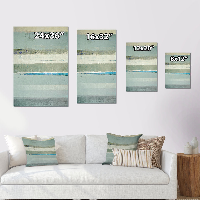Art moderne gris et bleu II 2PT47783, H 20 po x l 12 po x P 1 po
