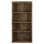 Bibliothèque à 5 niveaux, finition brune aspect bois récupéré, bibliothèque moderne pour la chambre à coucher et le bureau en brun, style espace de vie chambre à coucher, grand rangement